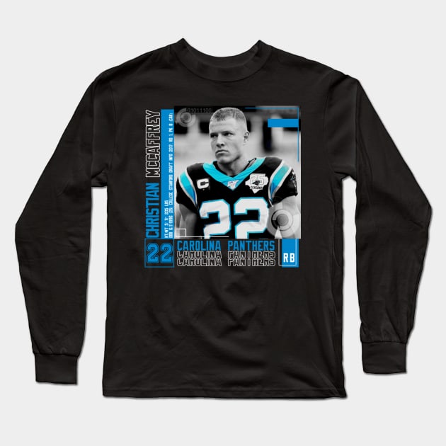 Christian Mccaffrey Paper Poster Long Sleeve T-Shirt by art.Hamdan